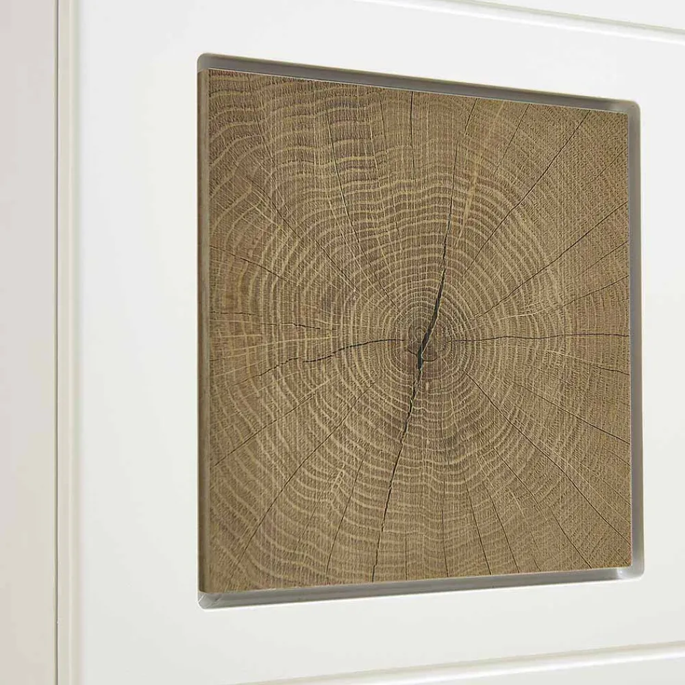 Wohnen Sideboards & Kommoden|Sideboards & Kommoden*Wohnwand Vitrine in Weiß Eiche - Lisepio