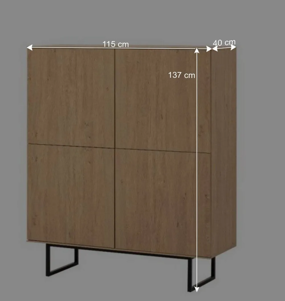 Wohnen Wohnzimmerschränke|Wohnwände*Wohnwandschränke Set - Jaskin (dreiteilig)