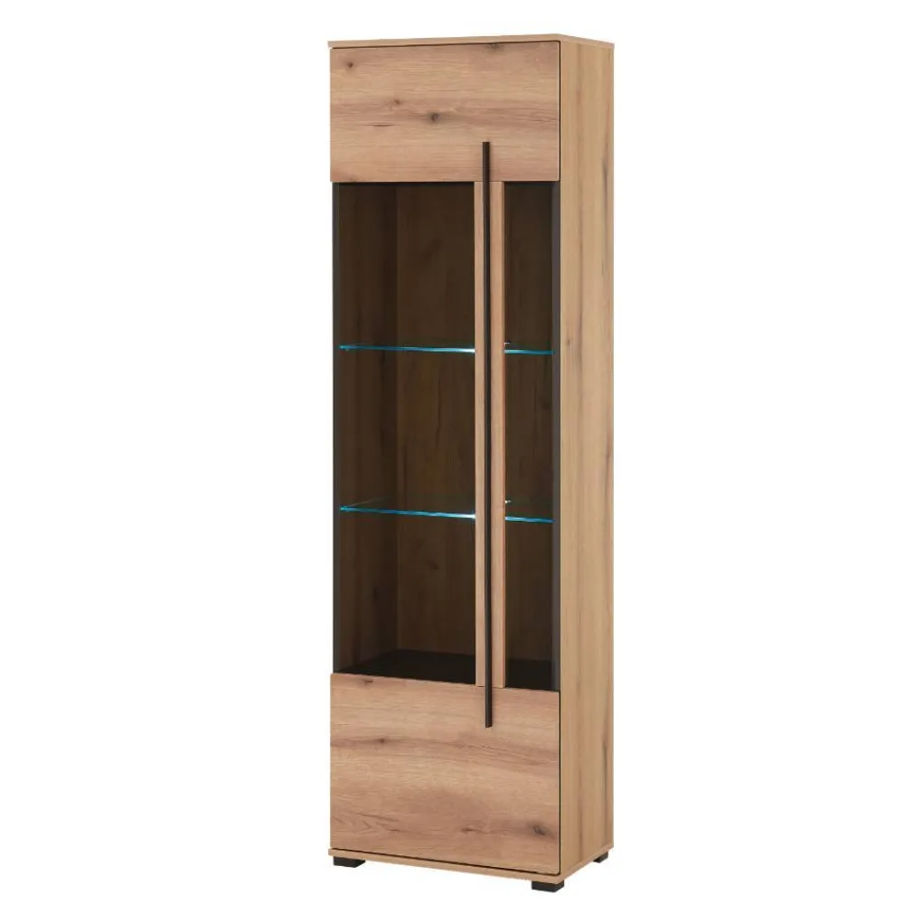 Wohnen Wohnzimmerschränke|Wohnwände*Wohnzimmer Anbauwand in Eiche - Brocus (dreiteilig)