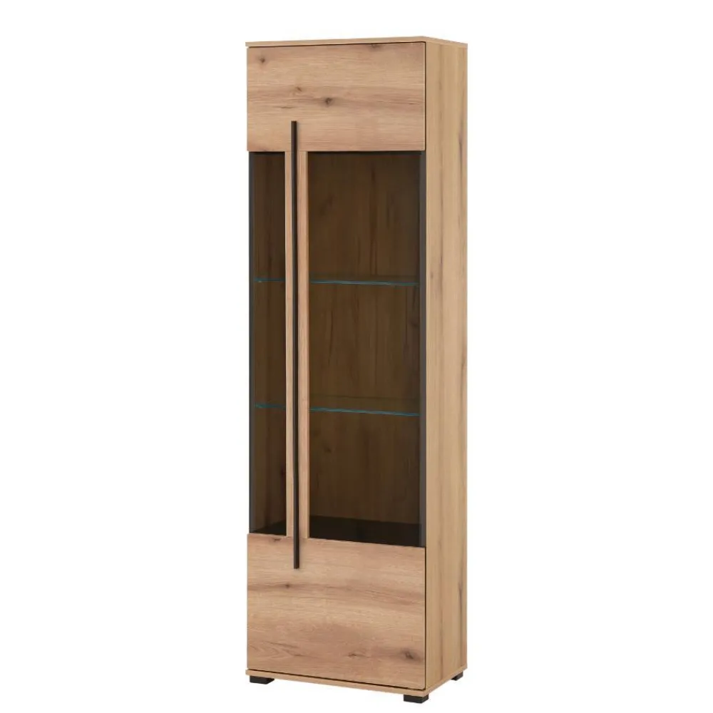 Wohnen Wohnzimmerschränke|Wohnwände*Wohnzimmer Anbauwand in Eiche - Brocus (dreiteilig)