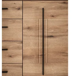 Wohnen Wohnzimmerschränke|Wohnwände*Wohnzimmer Anbauwand in Eiche - Brocus (dreiteilig)