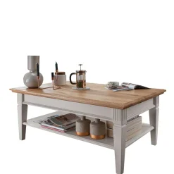 Wohnen Wohnzimmer Couchtisch in Weiß & Eiche - Henry