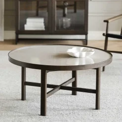 Wohnen Wohnzimmer Couchtisch mit runder Keramikplatte - Wyola