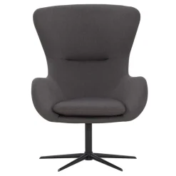 Wohnen Wohnzimmer Designsessel in Dunkelgrau Stoff - Dessina