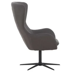 Wohnen Wohnzimmer Designsessel in Dunkelgrau Stoff - Dessina