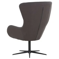 Wohnen Wohnzimmer Designsessel in Dunkelgrau Stoff - Dessina