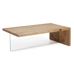 Wohnen Wohnzimmer Eichentisch Bondoville mit Glas Fuß