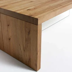 Wohnen Wohnzimmer Eichentisch Bondoville mit Glas Fuß