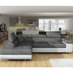 Wohnen Wohnzimmer Funktionsecke in Grau und Weiß - Snake