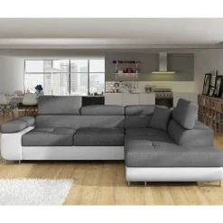 Wohnen Wohnzimmer Funktionsecke in Grau und Weiß - Snake