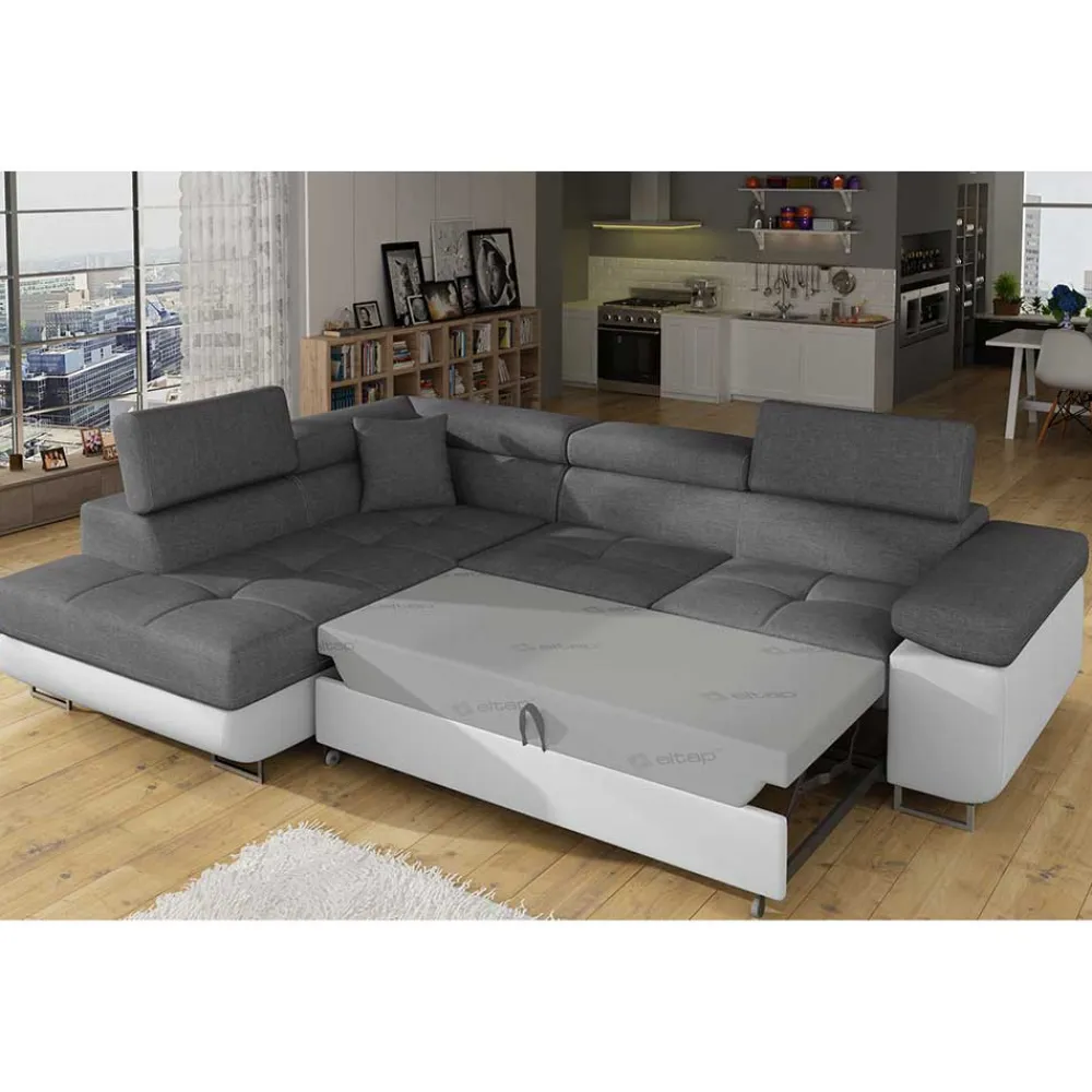 Wohnen Wohnzimmer Funktionsecke in Grau und Weiß - Snake