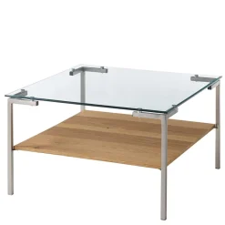 Wohnen Wohnzimmer Glastisch mit Vierfußgestell - Habic