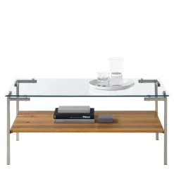 Wohnen Wohnzimmer Glastisch mit Vierfußgestell - Habic