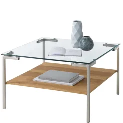 Wohnen Wohnzimmer Glastisch mit Vierfußgestell - Habic