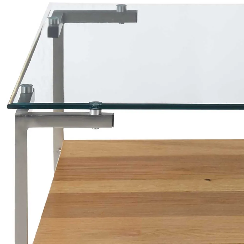 Wohnen Wohnzimmer Glastisch mit Vierfußgestell - Habic