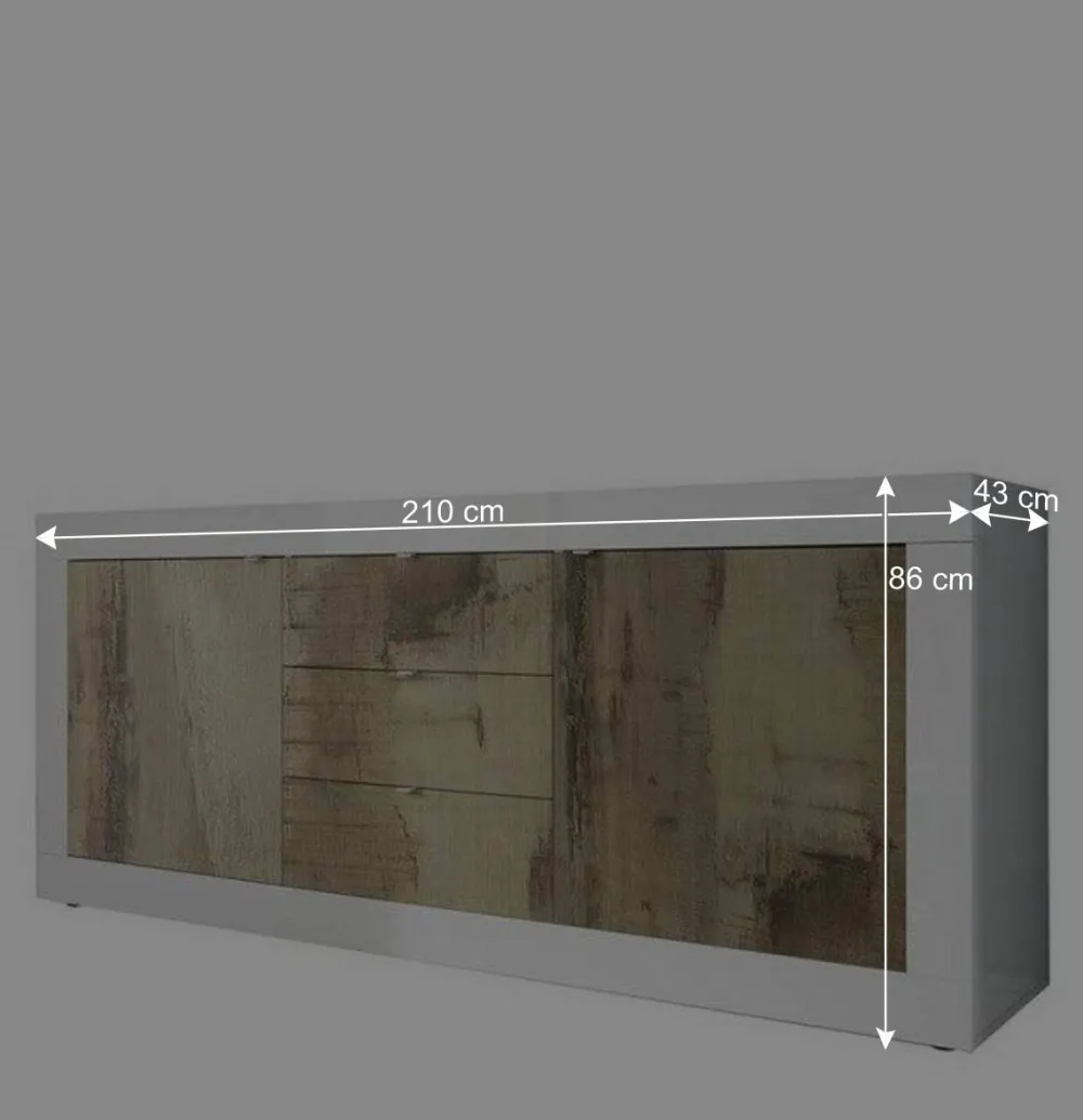 Wohnen Wohnzimmerschränke|Wohnwände*Wohnzimmer Highboard & Sideboard - Olvenion (zweiteilig)