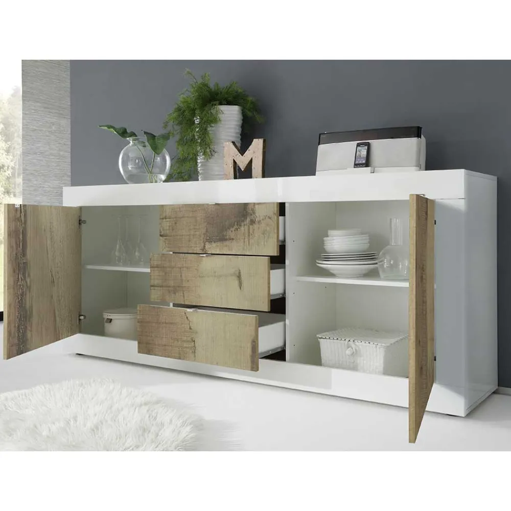 Wohnen Wohnzimmerschränke|Wohnwände*Wohnzimmer Highboard & Sideboard - Olvenion (zweiteilig)
