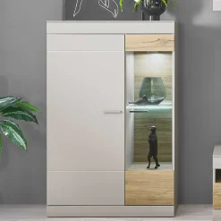 Wohnen Sideboards & Kommoden|Sideboards & Kommoden*Wohnzimmer Highboard mit Glas Einsatz - Lioscas