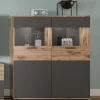 Wohnen Wohnzimmer Highboard mit Glaseinsätzen - Lucios