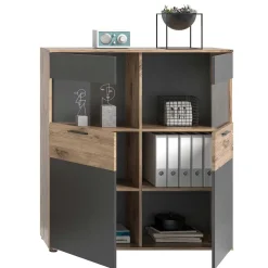 Wohnen Wohnzimmer Highboard mit Glaseinsätzen - Lucios