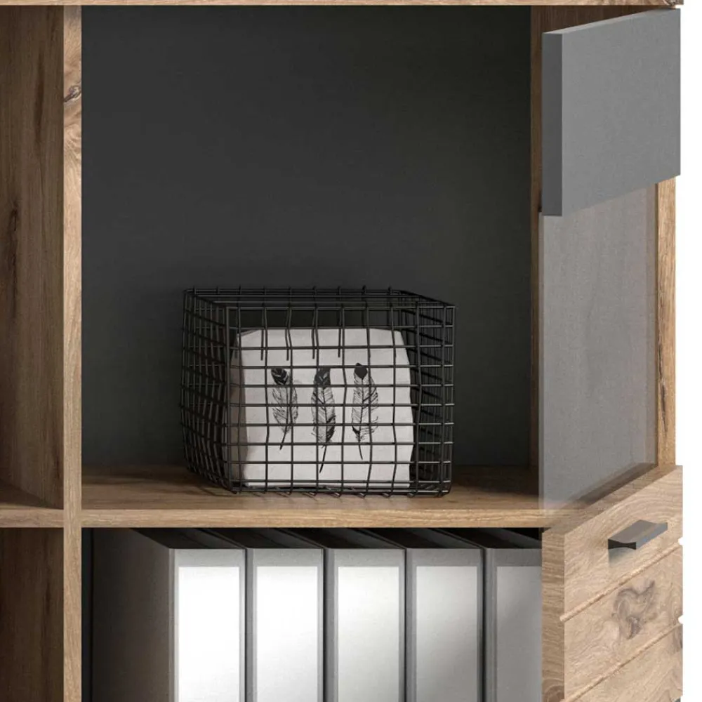 Wohnen Wohnzimmer Highboard mit Glaseinsätzen - Lucios