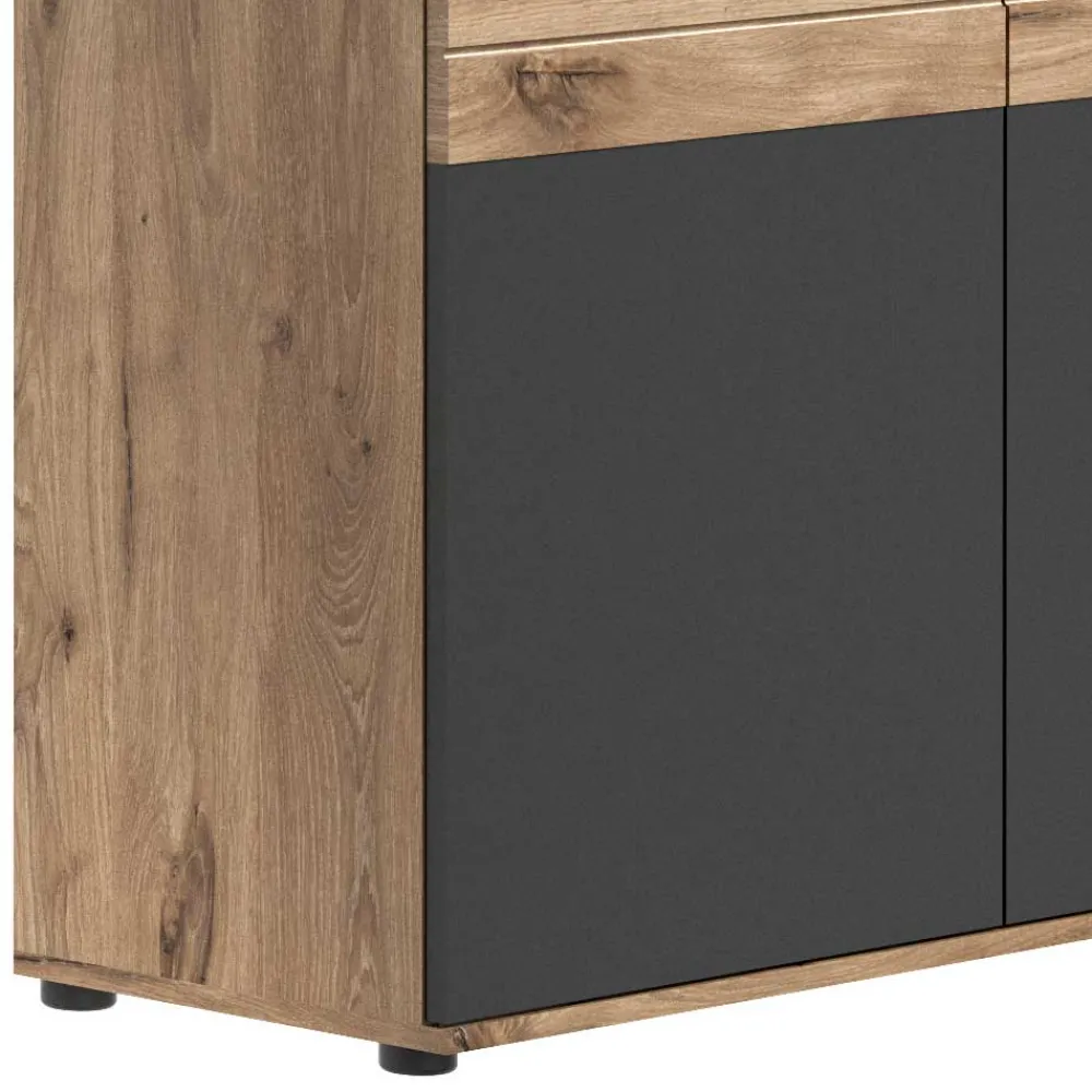 Wohnen Wohnzimmer Highboard mit Glaseinsätzen - Lucios