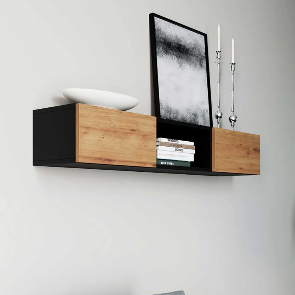 Wohnen Esszimmerschränke*Wohnzimmer Hängeschrank mit zwei Türen & Fach - Cavan