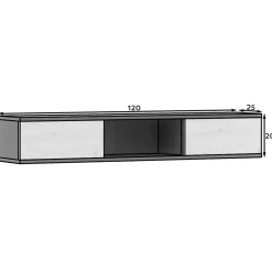 Wohnen Esszimmerschränke*Wohnzimmer Hängeschrank mit zwei Türen & Fach - Cavan