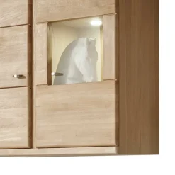 Wohnen Vitrinen|Wohnzimmer-Vitrinen*Wohnzimmer Hängevitrine Smonia aus Wildeiche Bianco