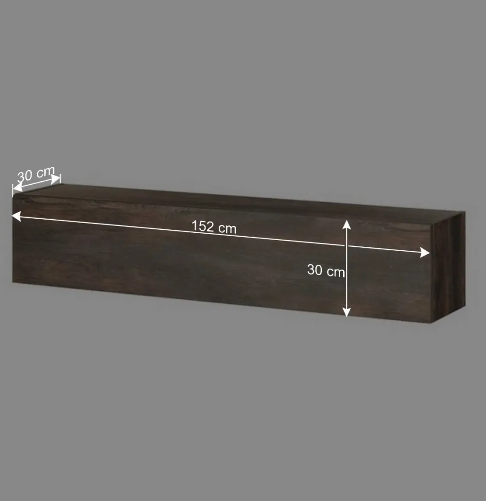 Wohnen Wohnzimmer Oberschrank in Eiche Dunkel - Mundo