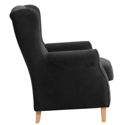 Wohnen Wohnzimmer Ohrensessel in Schwarz - Lirionica