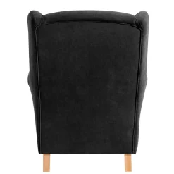 Wohnen Wohnzimmer Ohrensessel in Schwarz - Lirionica