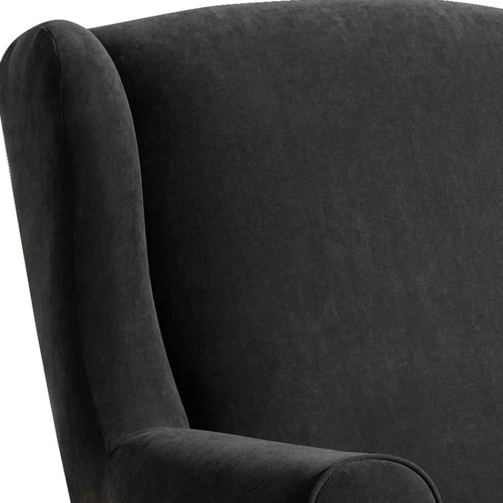 Wohnen Wohnzimmer Ohrensessel in Schwarz - Lirionica