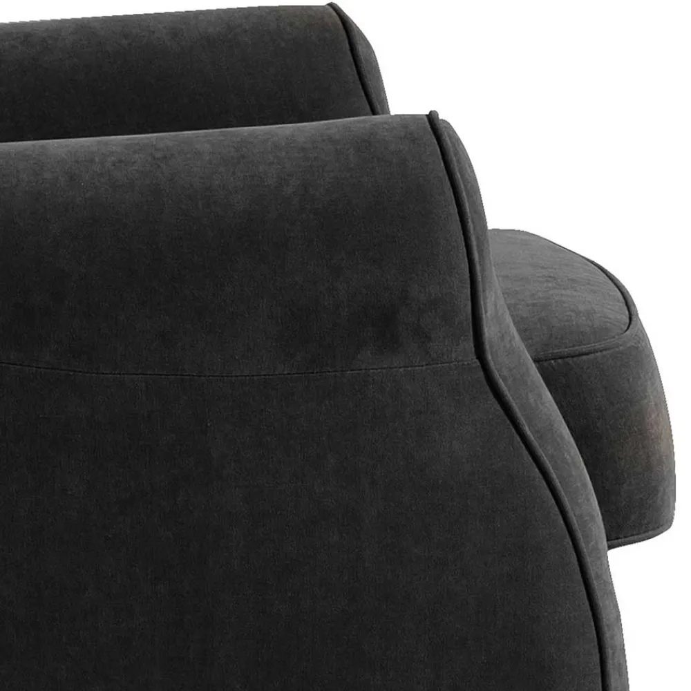 Wohnen Wohnzimmer Ohrensessel in Schwarz - Lirionica