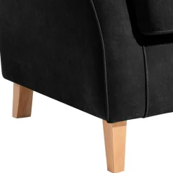 Wohnen Wohnzimmer Ohrensessel in Schwarz - Lirionica