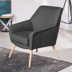 Wohnen Wohnzimmer Polstersessel in Dunkelgrau - Rubin