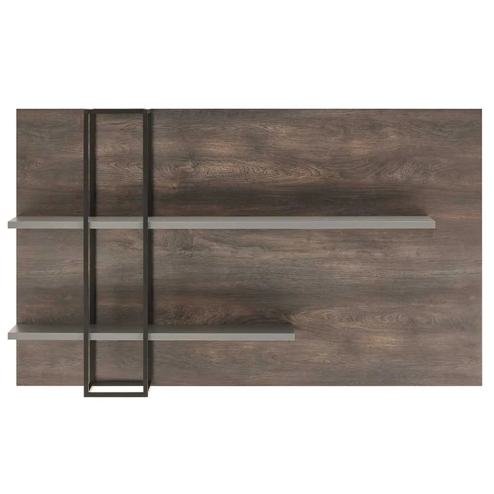 Wohnen Wohnzimmer Regal in Eiche Dunkel und Anthrazit - Mundo