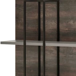 Wohnen Wohnzimmer Regal in Eiche Dunkel und Anthrazit - Mundo