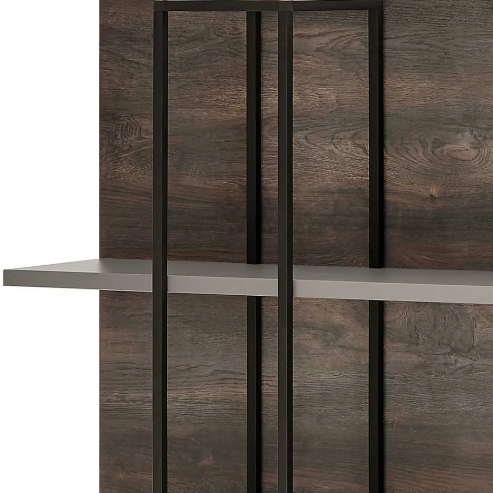 Wohnen Wohnzimmer Regal in Eiche Dunkel und Anthrazit - Mundo