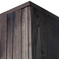 Wohnen Vitrinen|Wohnzimmer-Vitrinen*Wohnzimmer Schrank in Esche Dunkel & Schwarz - Eyes