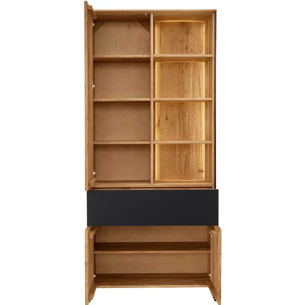 Wohnen Vitrinen|Wohnzimmer-Vitrinen*Wohnzimmer Schrank mit Beleuchtung LED - Viligrana