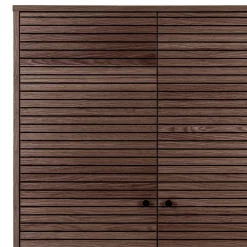 Wohnen Retro Möbel|Wohnzimmerschränke*Wohnzimmer Schrank mit dunklem Furnier in Braun - Wega