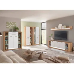 Wohnen Vitrinen|Wohnzimmer-Vitrinen*Wohnzimmer Schrank mit fünf offenen Fächern - Adejano