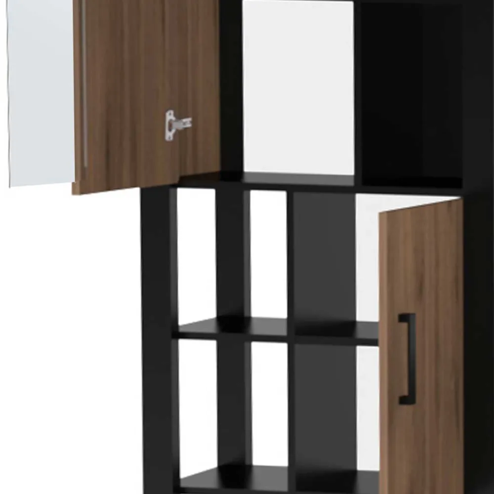 Wohnen Vitrinen|Wohnzimmer-Vitrinen*Wohnzimmer Schrank mit Glas & offenen Fächern - Dudleys