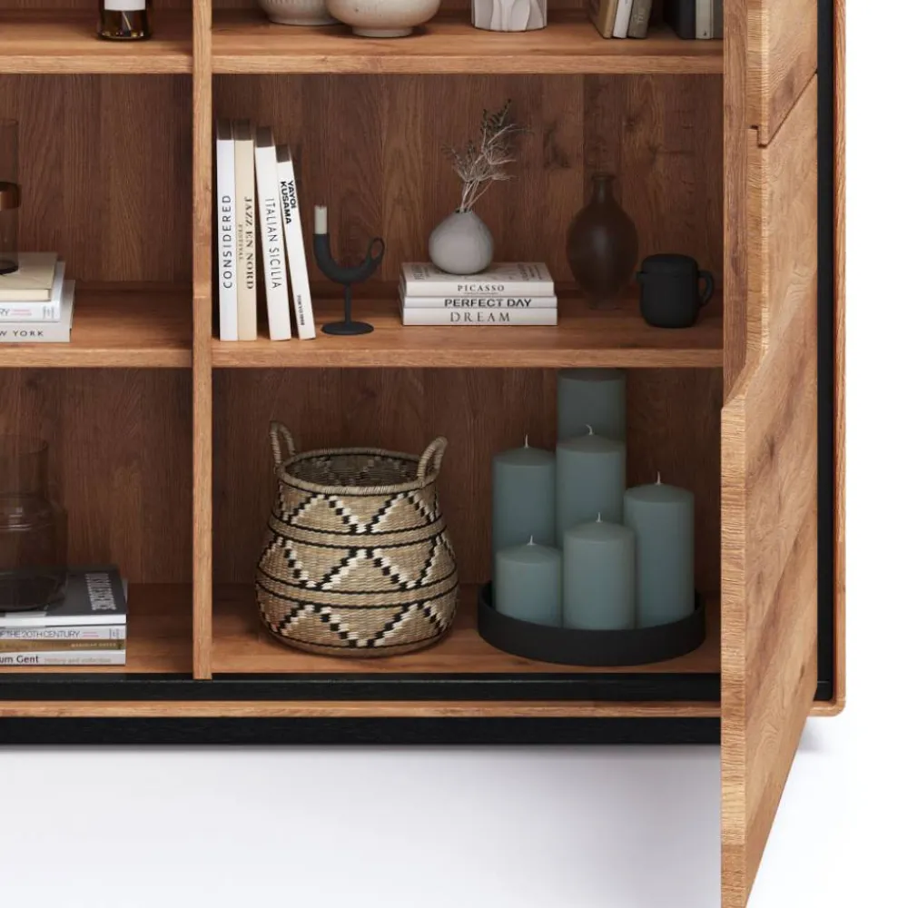 Wohnen Wohnzimmer Schrank mit Hirnholz Applikation - Shipper