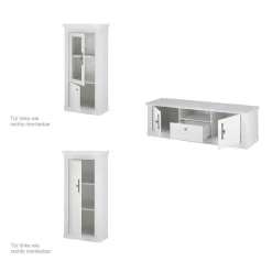 Wohnen Skandinavische Möbel|Wohnzimmerschränke*Wohnzimmer Schränke & Regal Set - Liancos (dreiteilig)