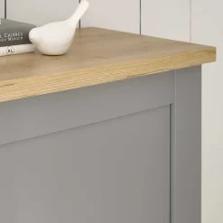 Wohnen Graue Möbel|Wohnzimmerschränke*Wohnzimmer Schränke & Regal in Lichtgrau - Buleta (vierteilig)