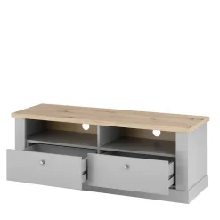 Wohnen Graue Möbel|Wohnzimmerschränke*Wohnzimmer Schränke & Regal in Lichtgrau - Buleta (vierteilig)