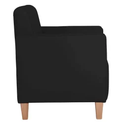 Wohnen Wohnzimmer Sessel aus Kunstleder in Schwarz - Zykla