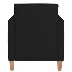 Wohnen Wohnzimmer Sessel aus Kunstleder in Schwarz - Zykla